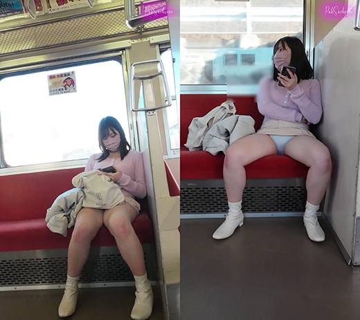 JD 電車対面パンチラ