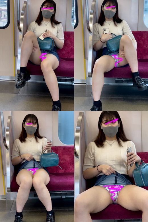 JD　電車対面パンチラ